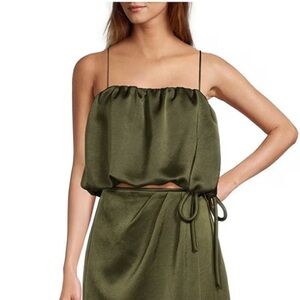 Antonio Melani
x Elizabeth Damrich Cecilia Draped Satin Sleeveless Blouse
